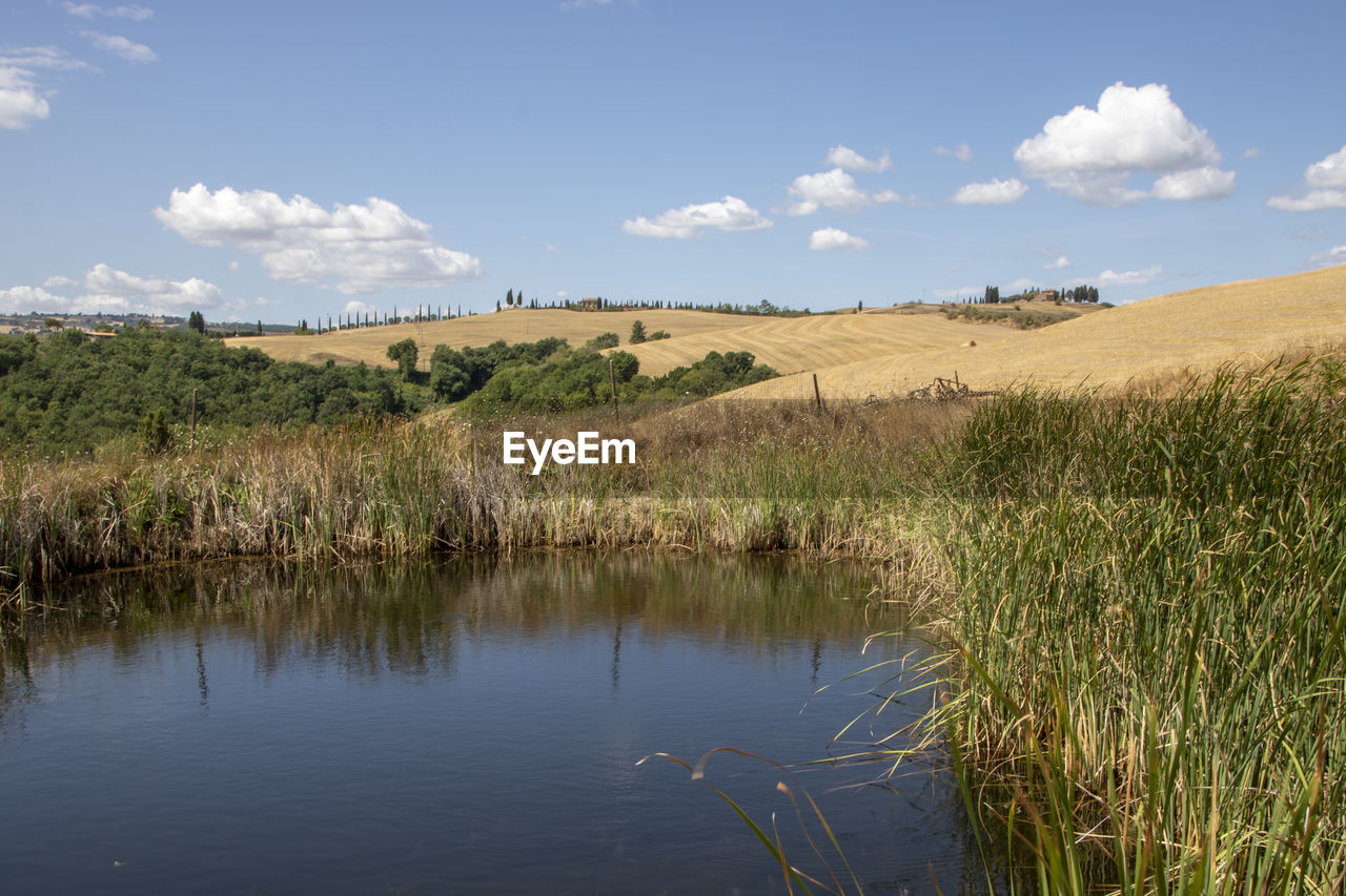 SCENIC VIEW OF TRANQUIL SCENE OF LAND AGAINST SKY