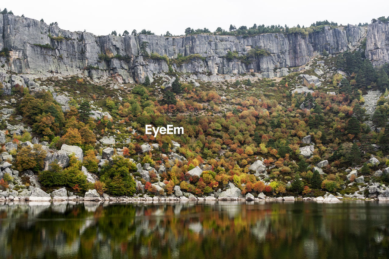 SCENIC VIEW OF LAKE AND ROCKS