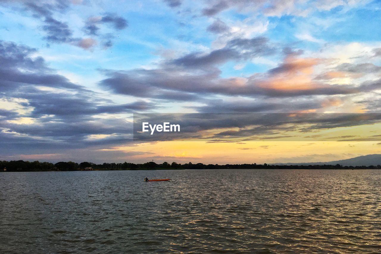 SCENIC VIEW OF SEA DURING SUNSET