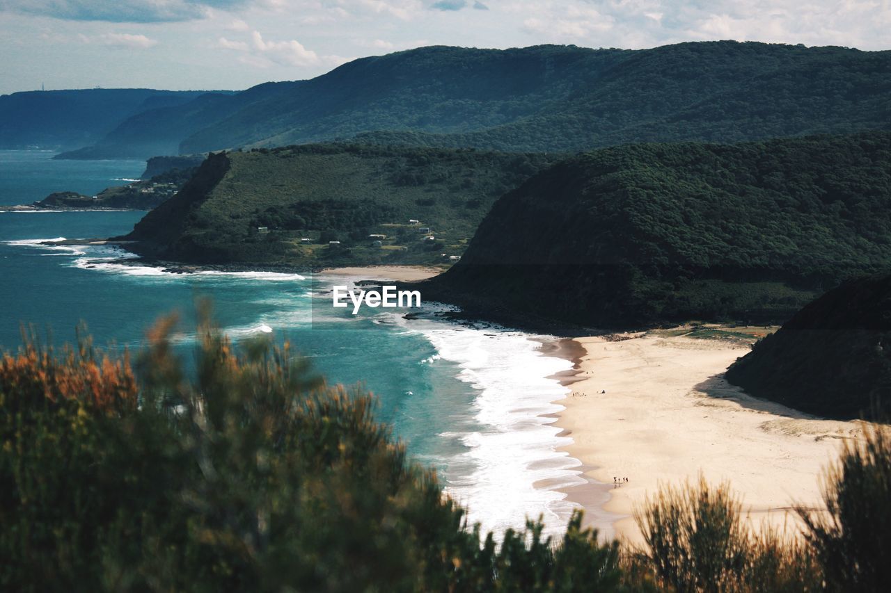 Coast seen from hill