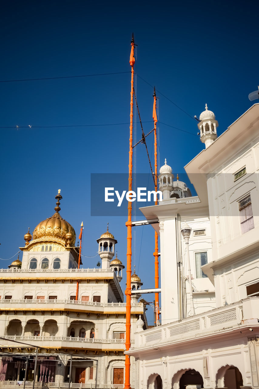 View of details of architecture inside golden temple - harmandir sahib in amritsar, punjab, india