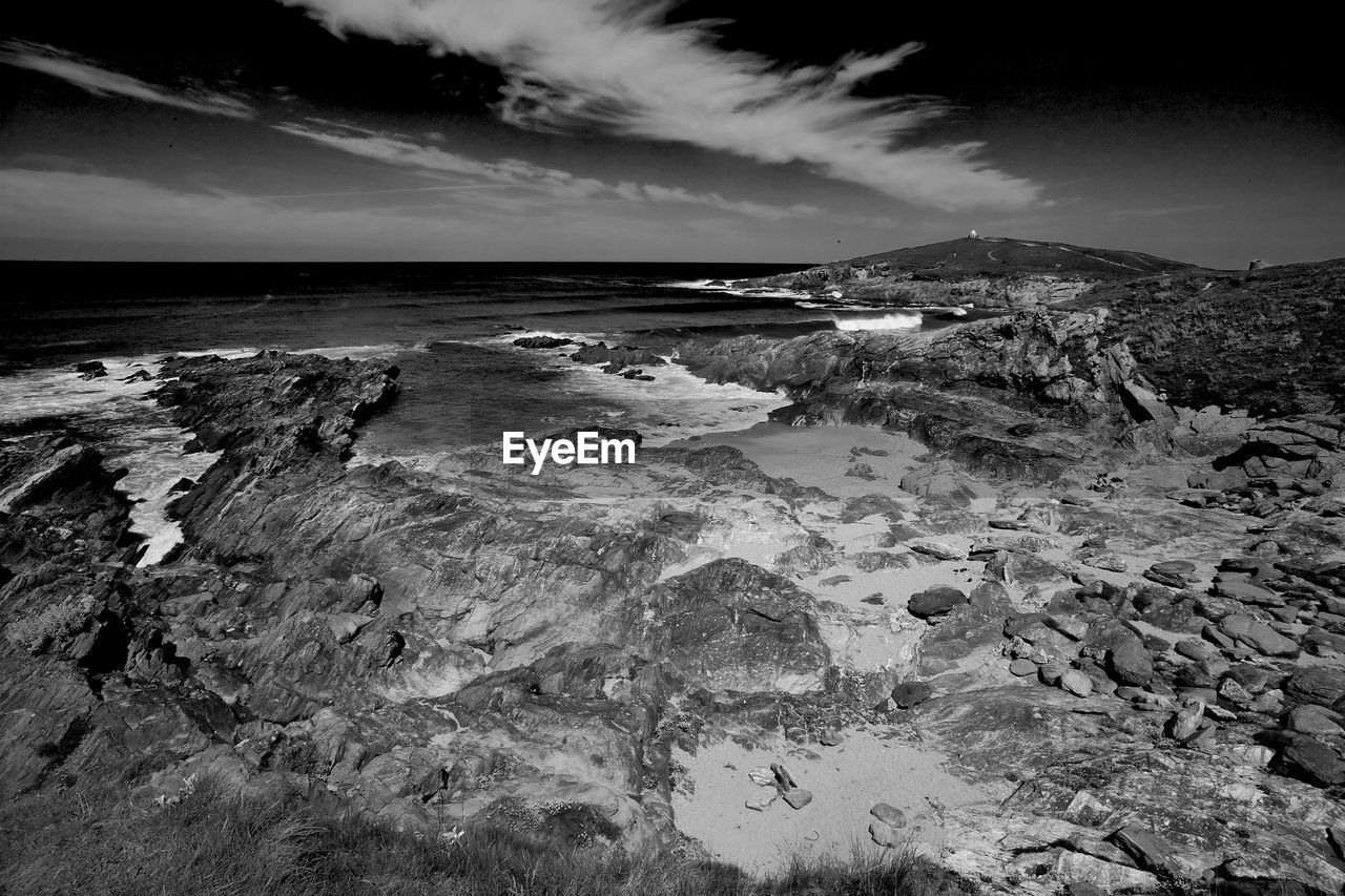 Idyllic view of sea against sky