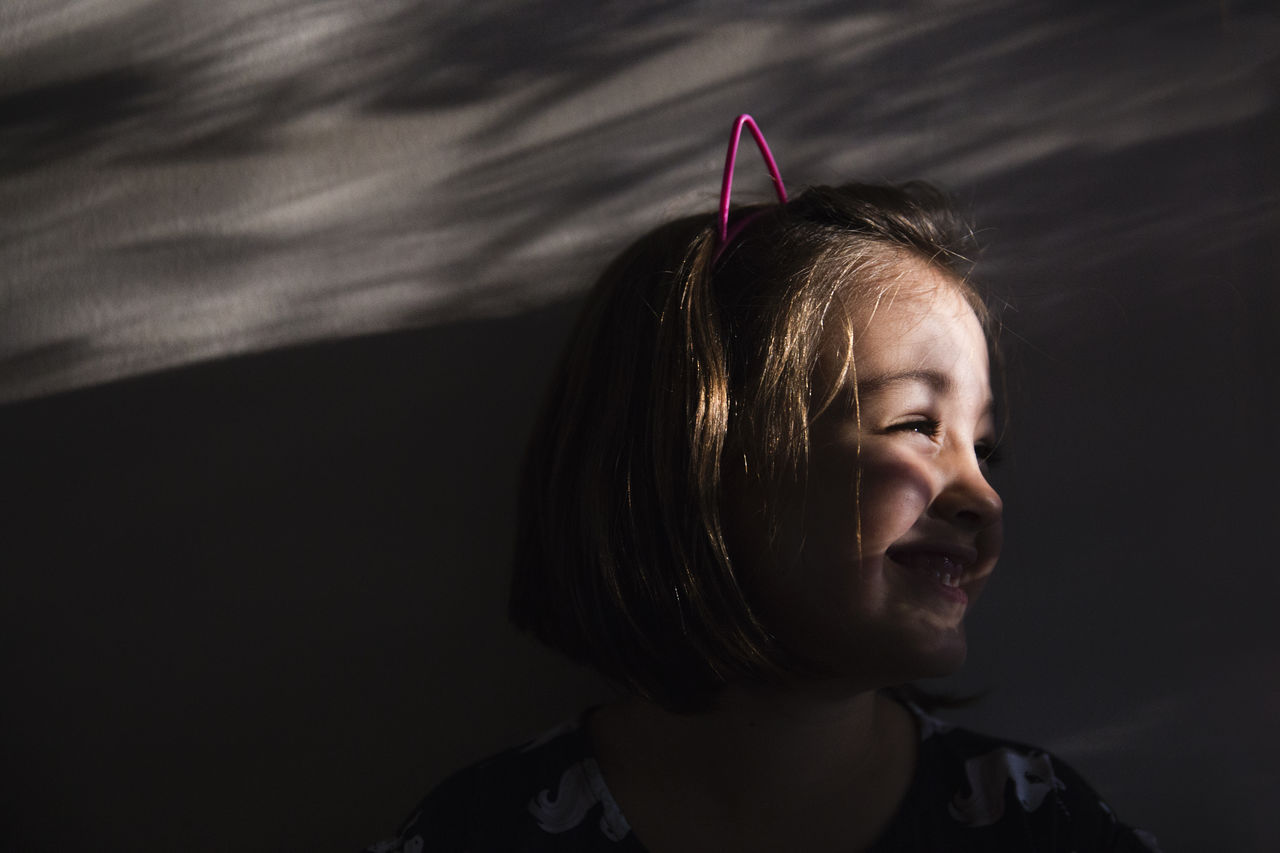 Close-up of smiling girl