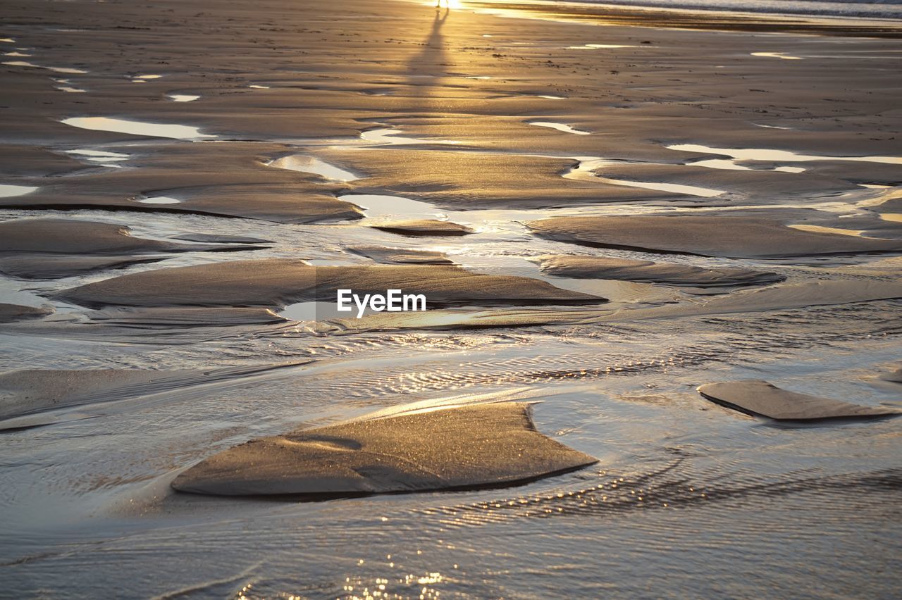 Scenic view of beach during sunset