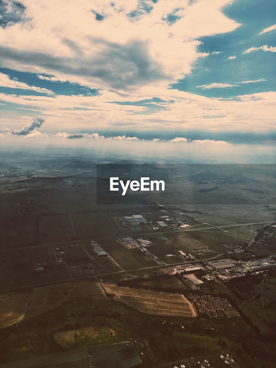 AERIAL VIEW OF AGRICULTURAL LANDSCAPE