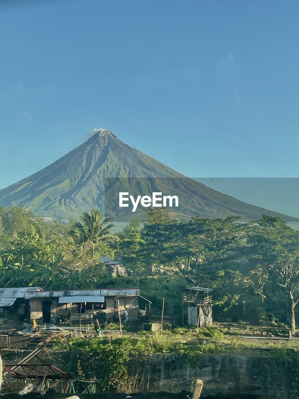 scenic view of mountains against clear sky