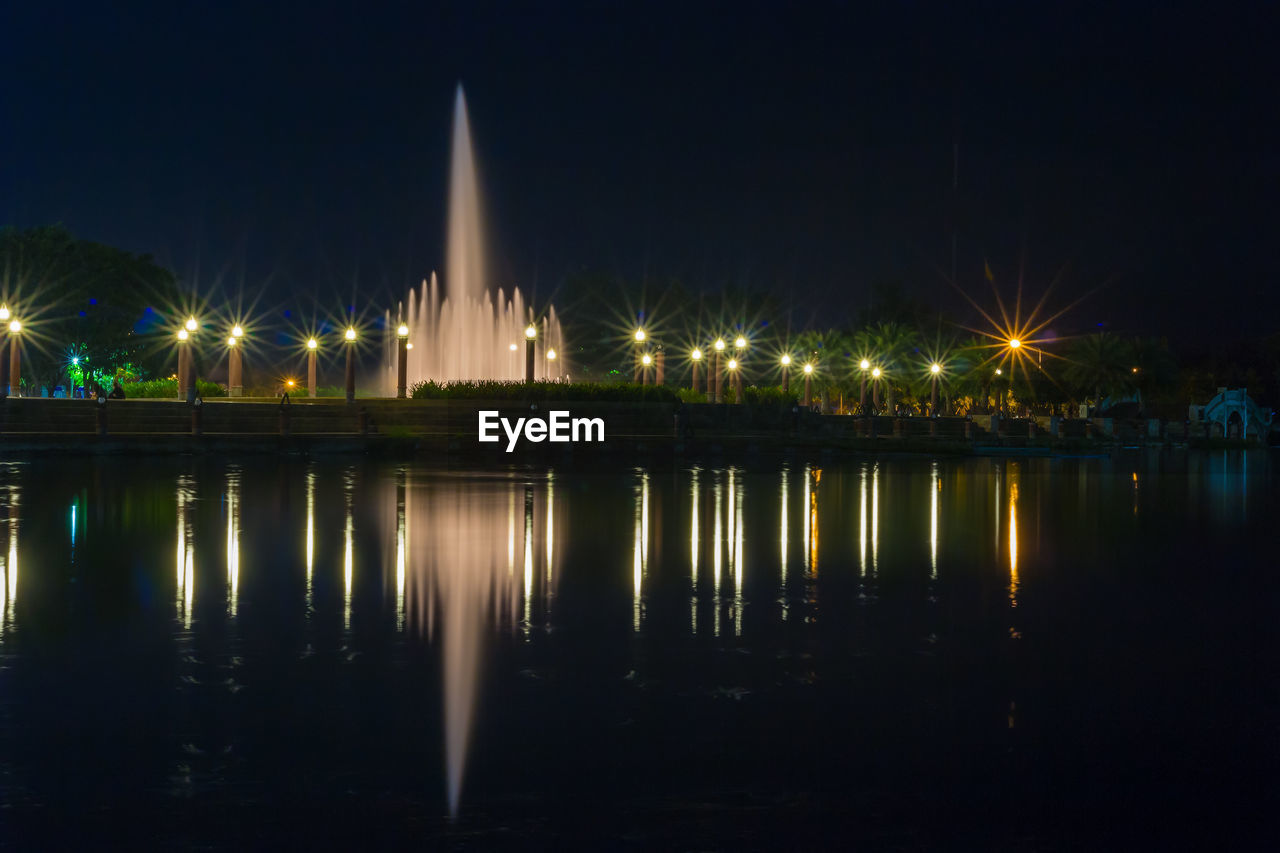 ILLUMINATED CITY AT NIGHT