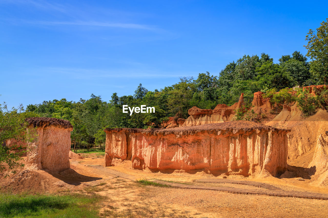 Phae mueang phi forest park, sandstone erosion canyon, phrae, thailand