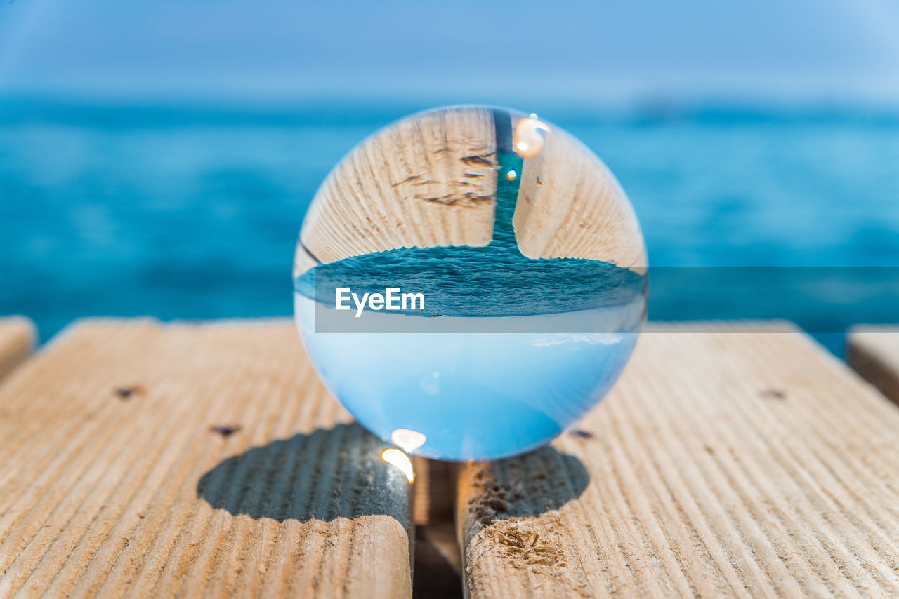 A crystal ball at the adriatic sea