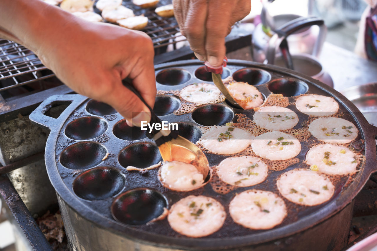 Traditional thai sweetmeat food made from coconut milk with sugar and flour.