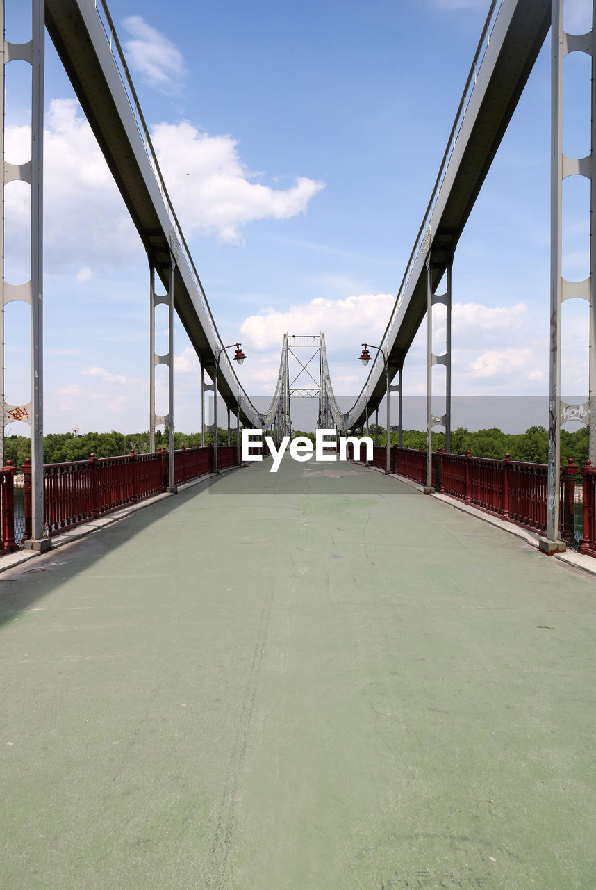 Road bridge against sky in city