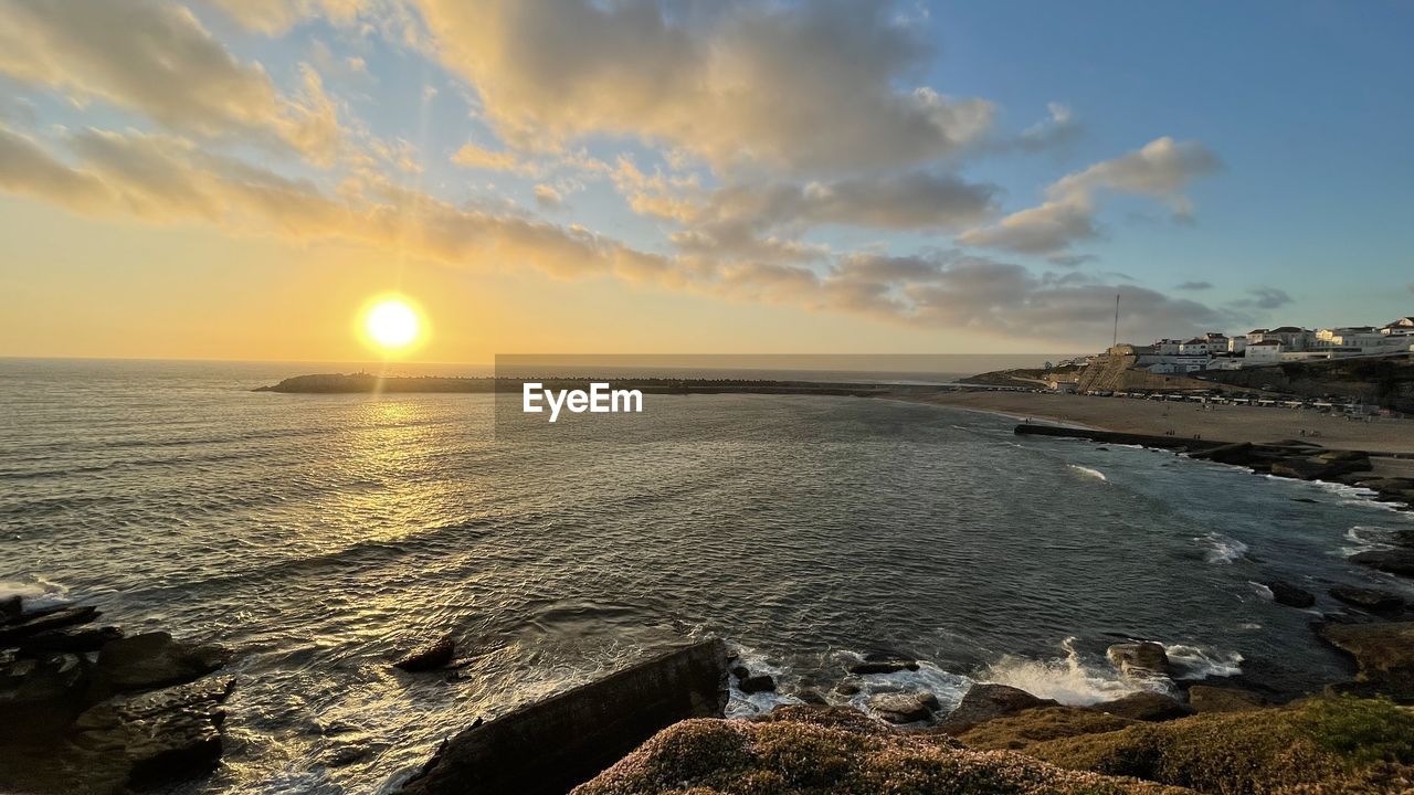 SCENIC VIEW OF SEA DURING SUNSET