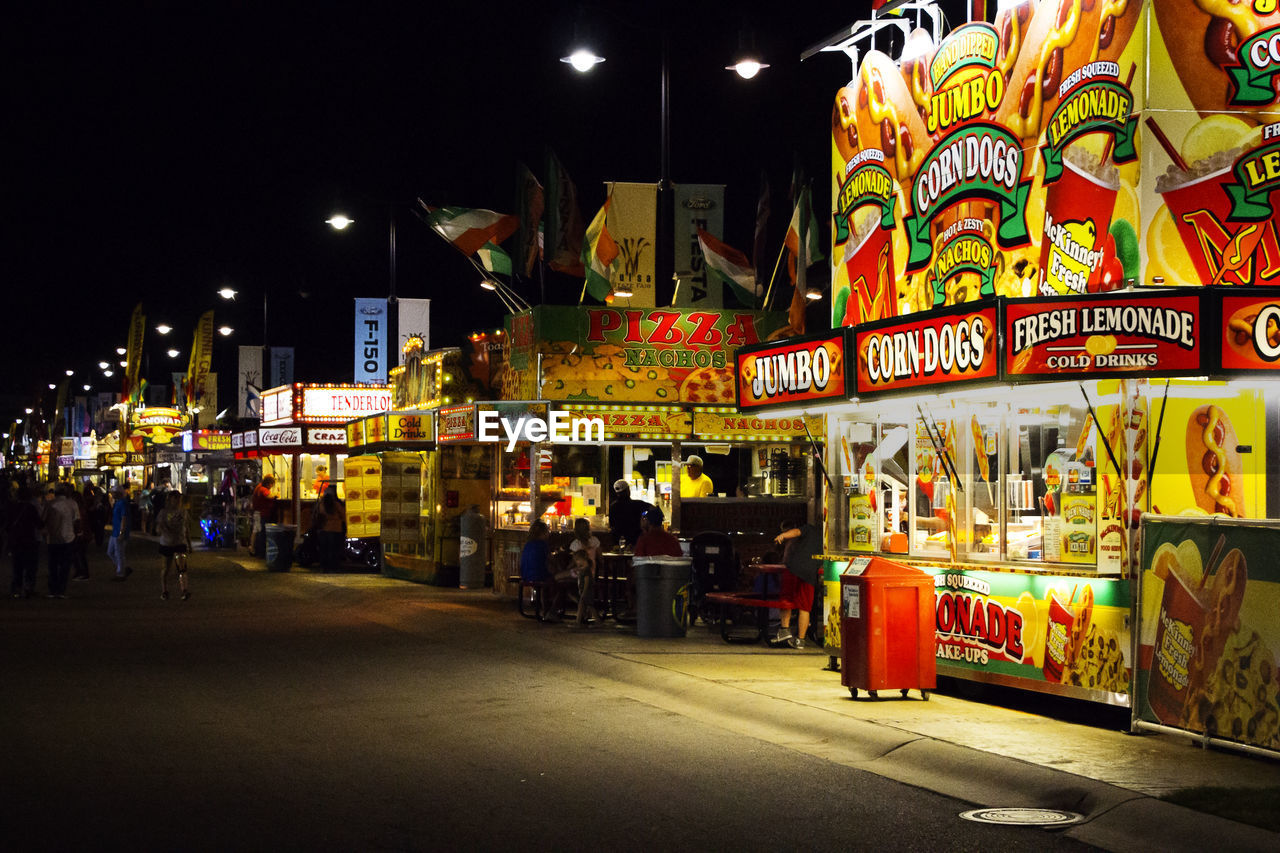 ILLUMINATED STREET AT NIGHT