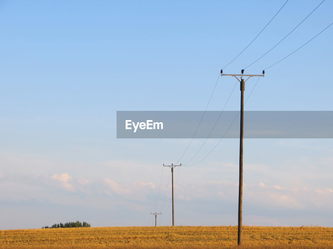 ELECTRICITY PYLON ON FIELD
