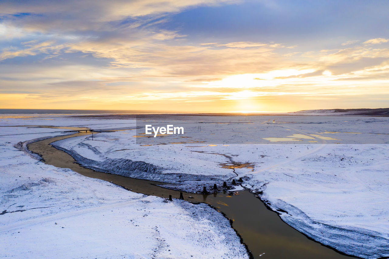 SCENIC VIEW OF SEA DURING SUNSET AGAINST SKY