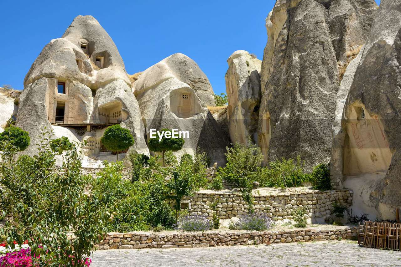 Houses inside stones at capadoccia