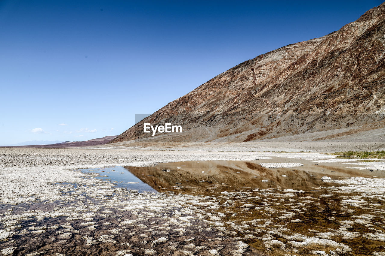 SCENIC VIEW OF ROCKY MOUNTAINS AGAINST CLEAR BLUE SKY