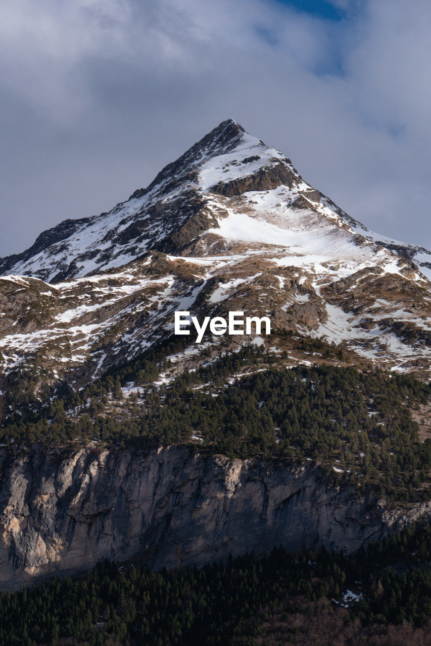 panoramic view of snowcapped mountains against sky