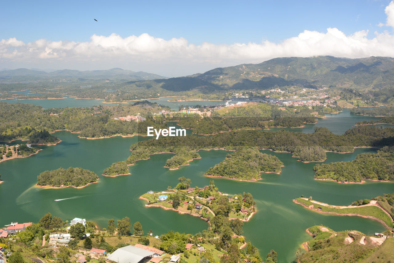 The lake of guatapé. antioquia department. colombia