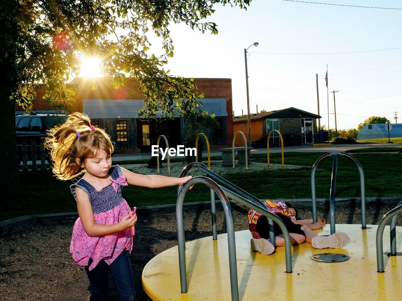 Children playing in playground