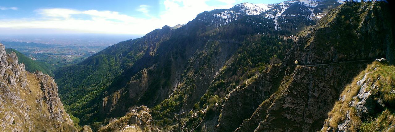 High mountains with dramatic clouds