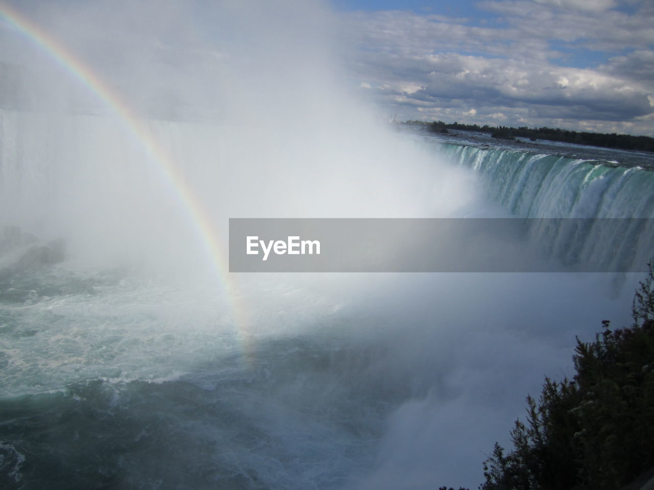 SCENIC VIEW OF RAINBOW OVER CLOUDY SKY