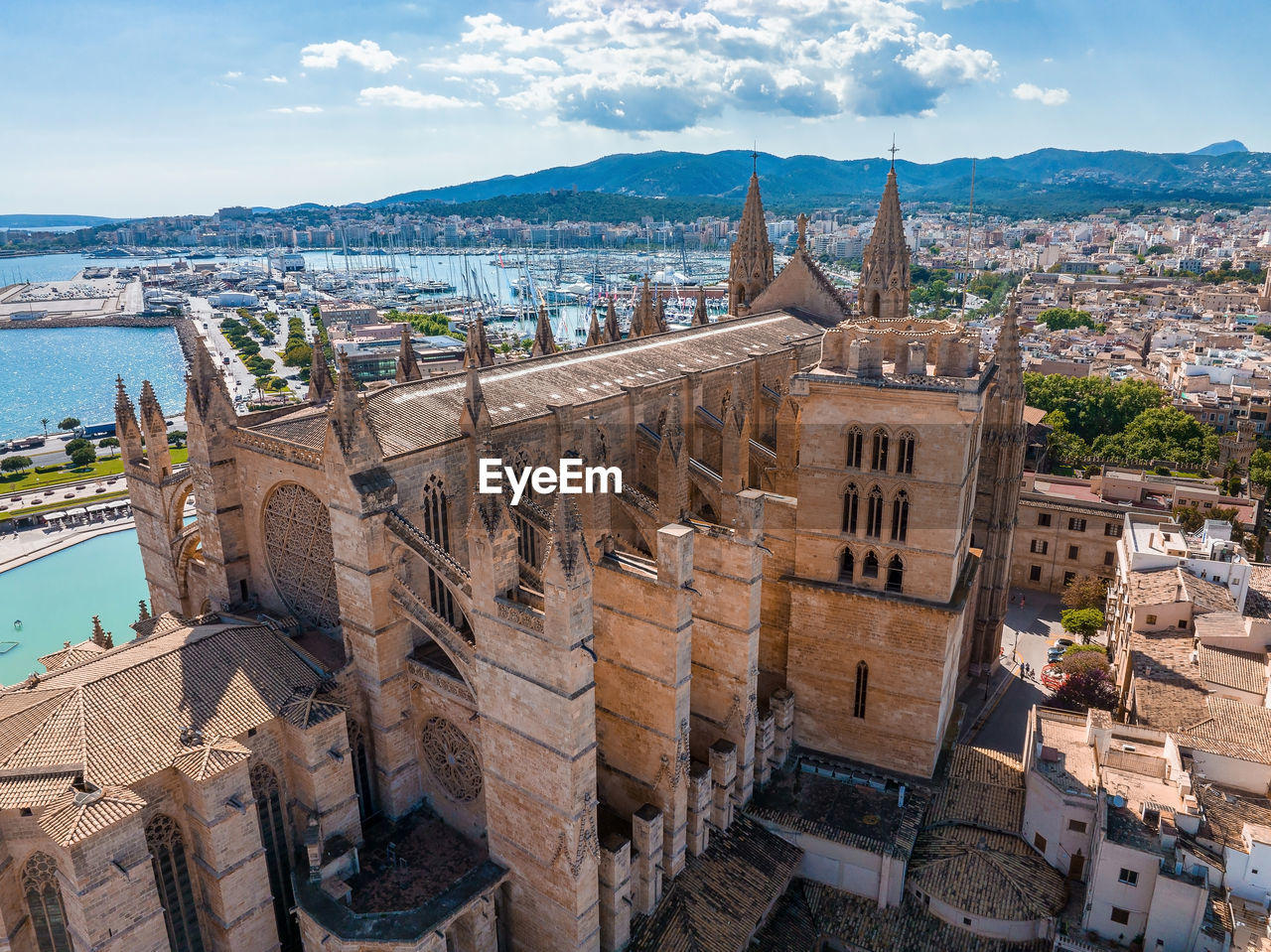 Gothic medieval cathedral of palma de mallorca in spain