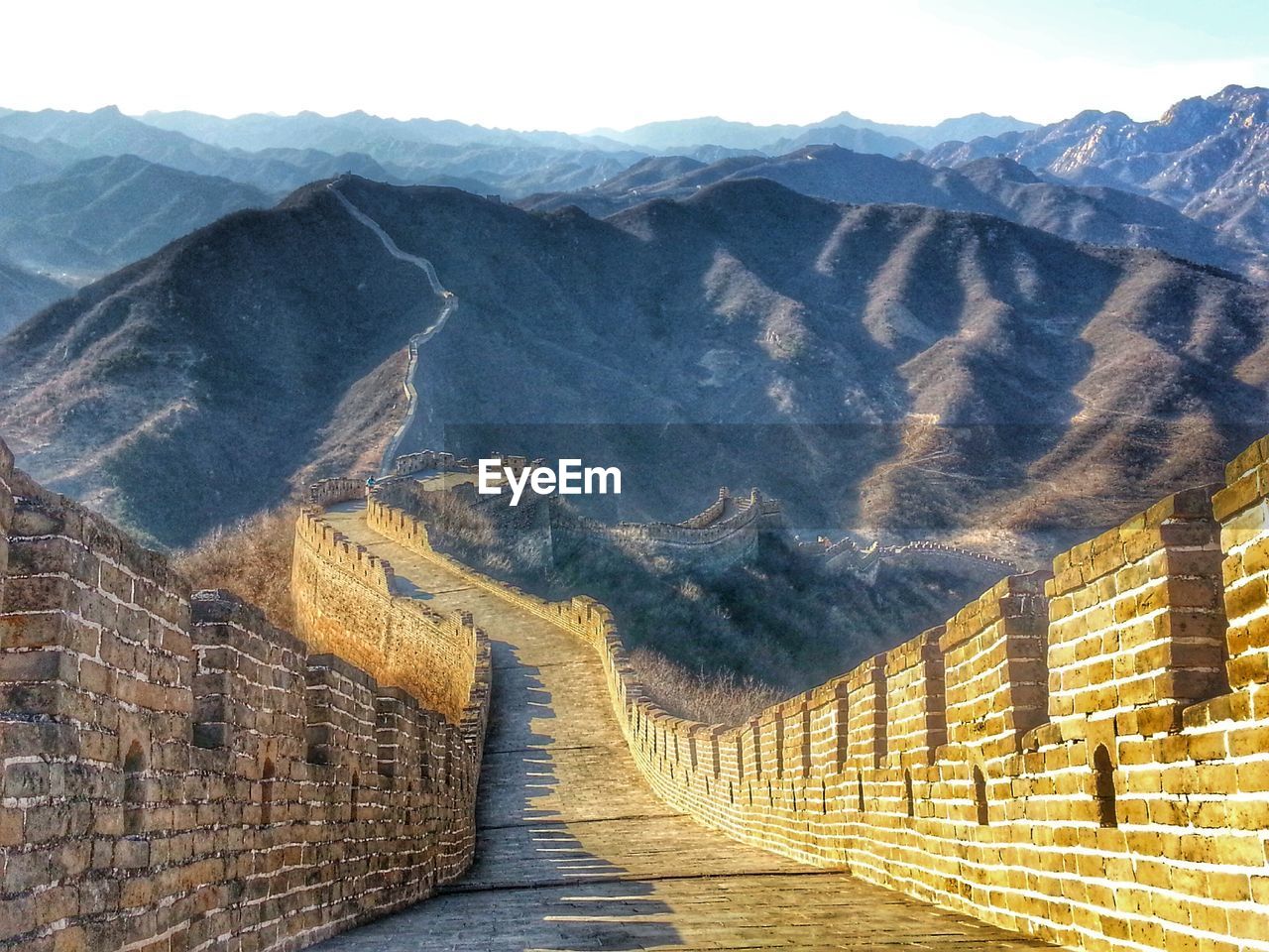 View along great wall of china