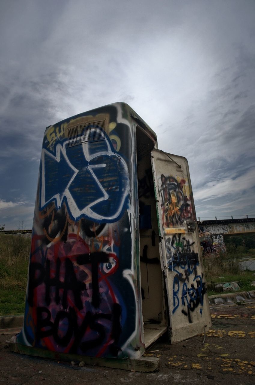 VIEW OF GRAFFITI ON WALL