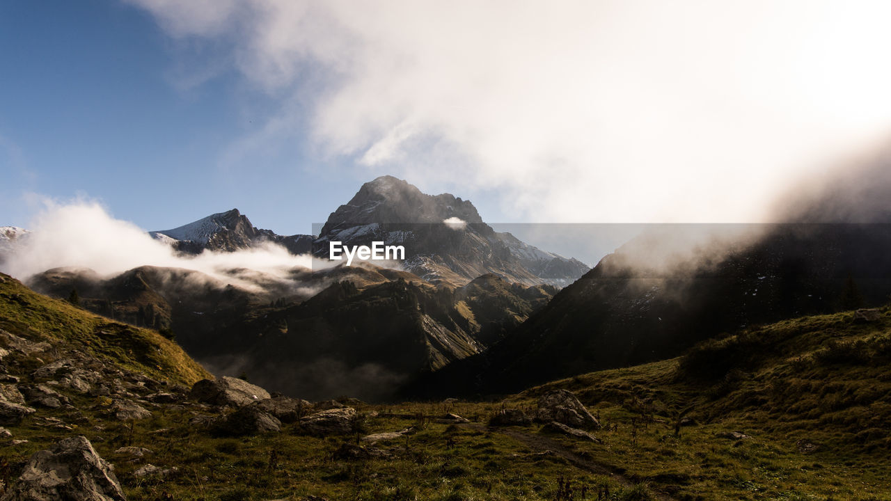 Rocky landscape against the sky