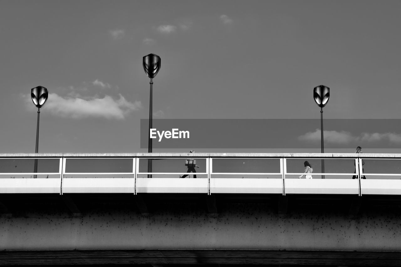 Low angle view of bridge against sky