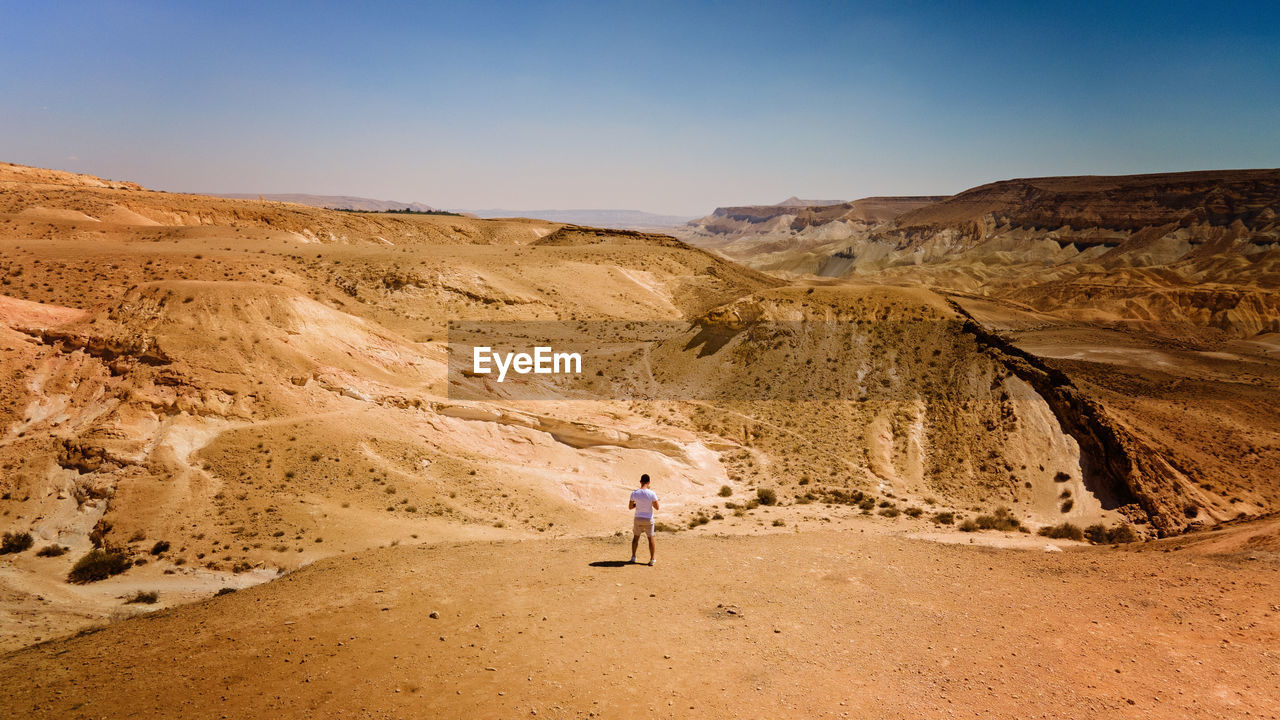 Person walking in the desert