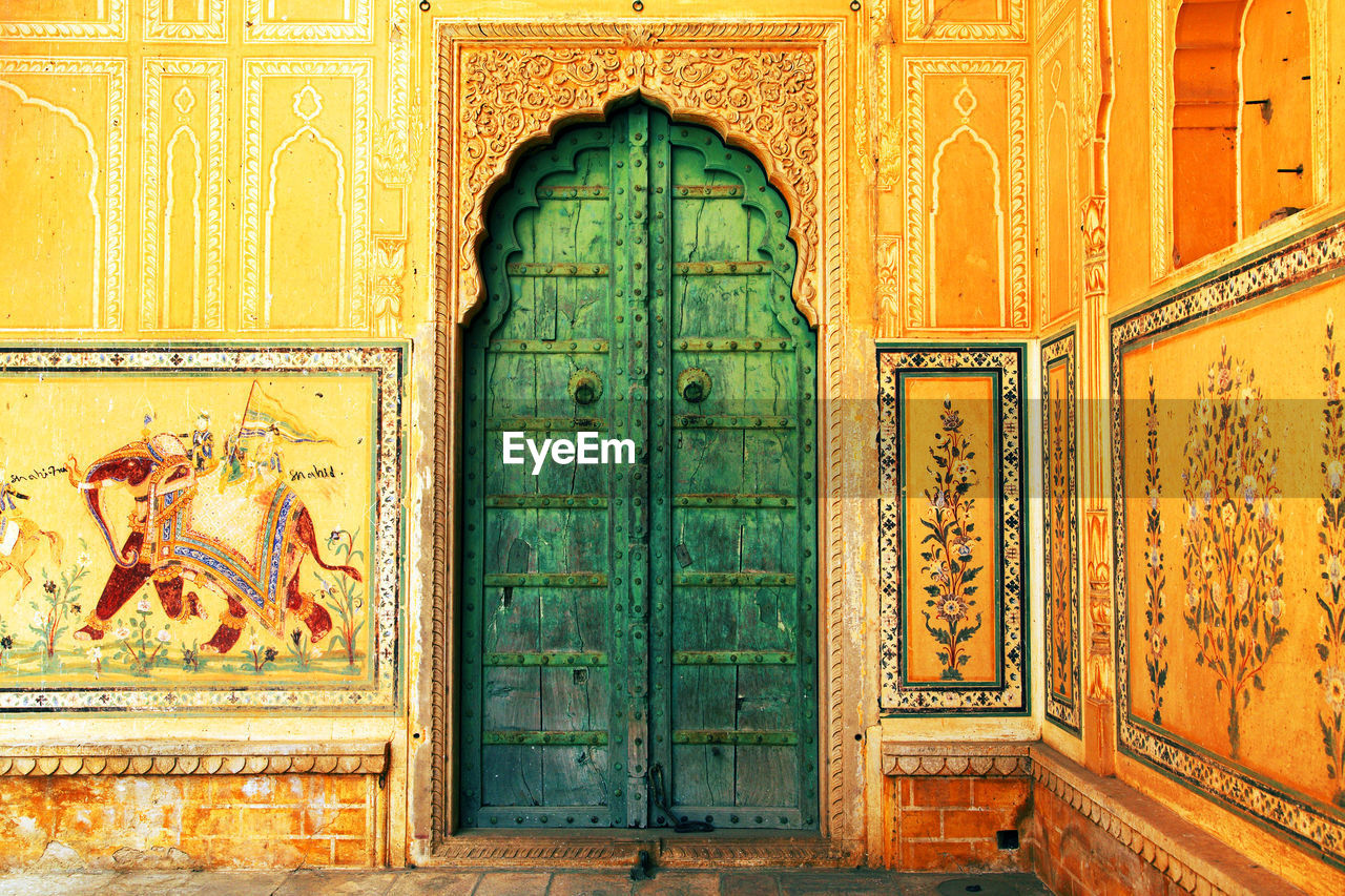 Closed door at nahargarh fort