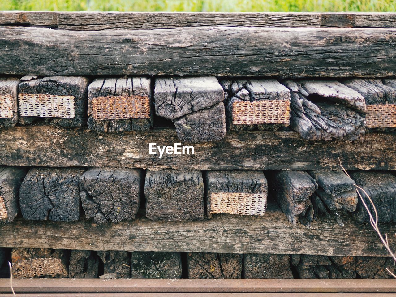 Close-up of old wooden wall