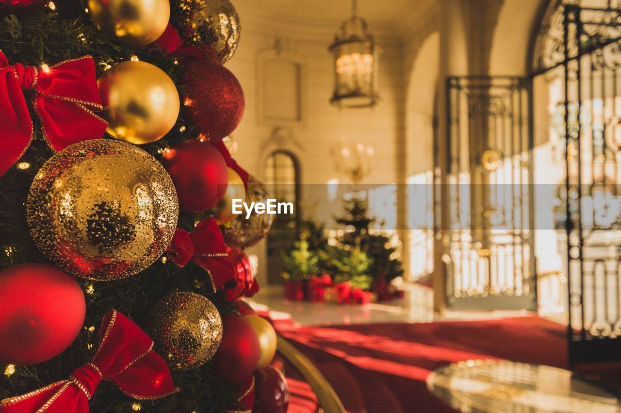 CLOSE-UP OF ILLUMINATED CHRISTMAS TREE