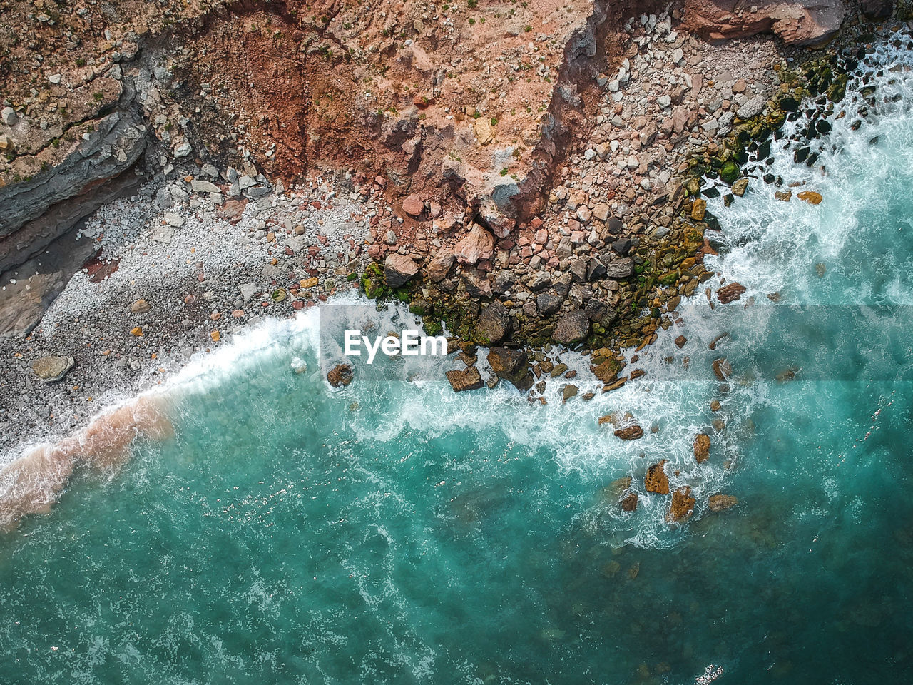 Aerial view of sea shore