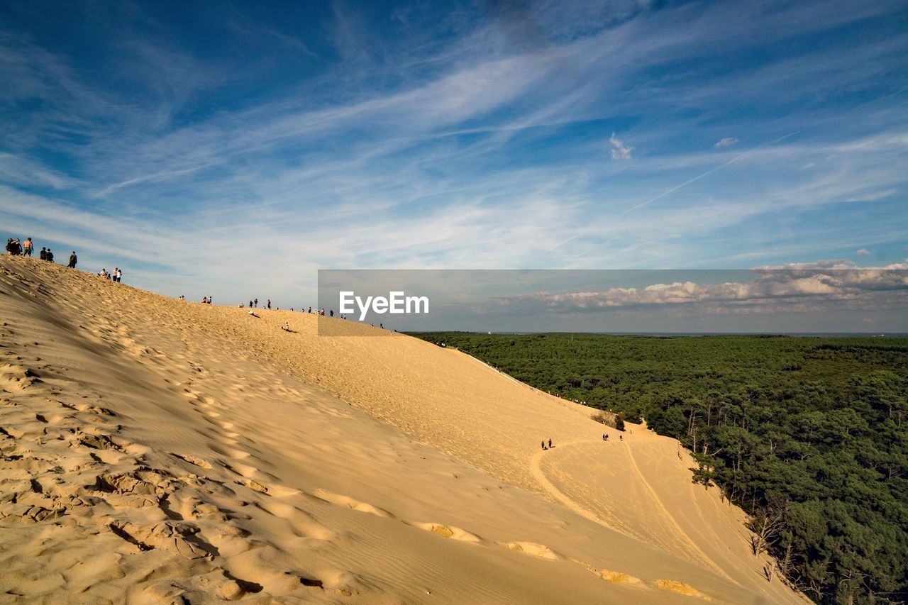 Scenic view of desert against sky