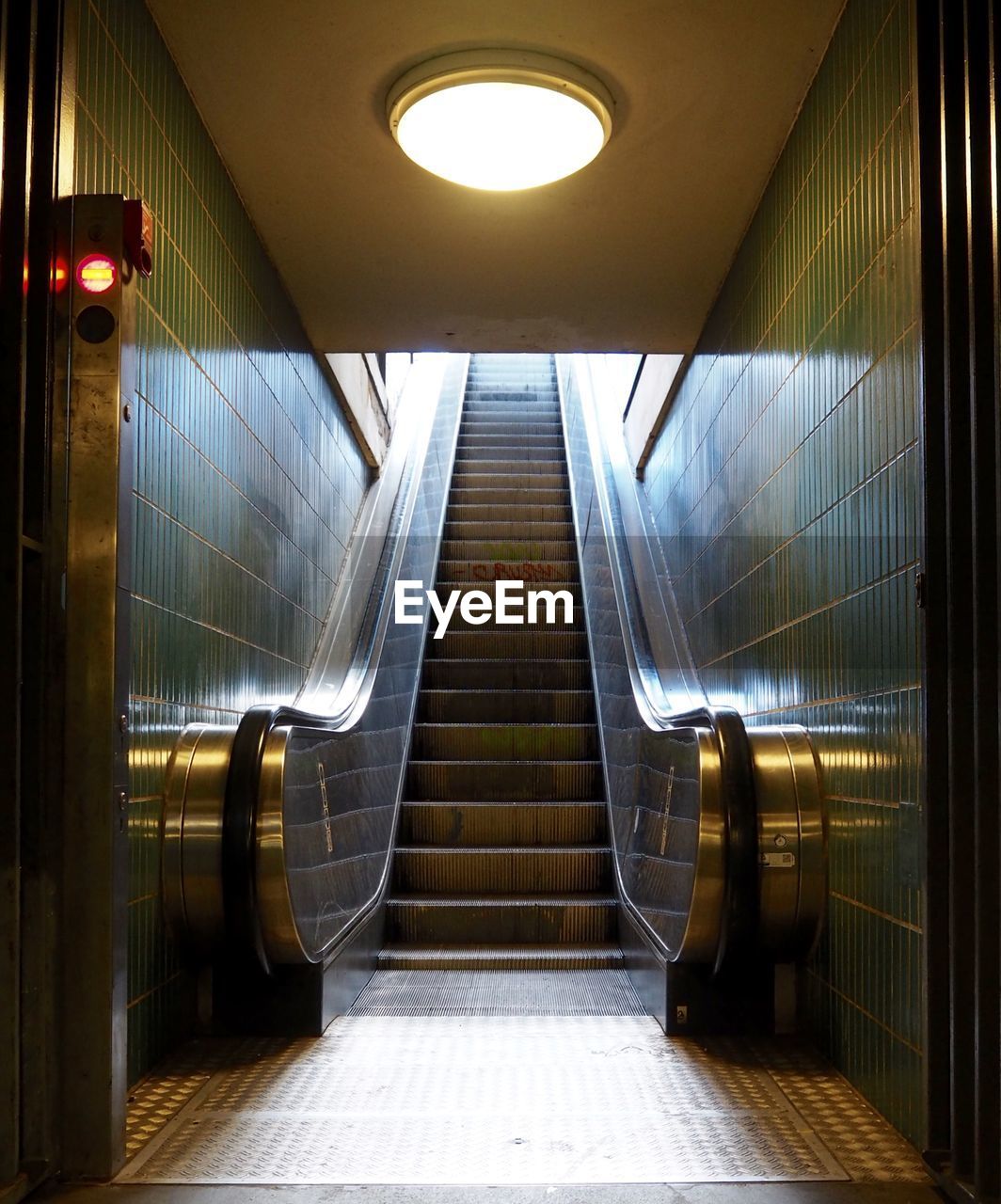 Escalator at subway station