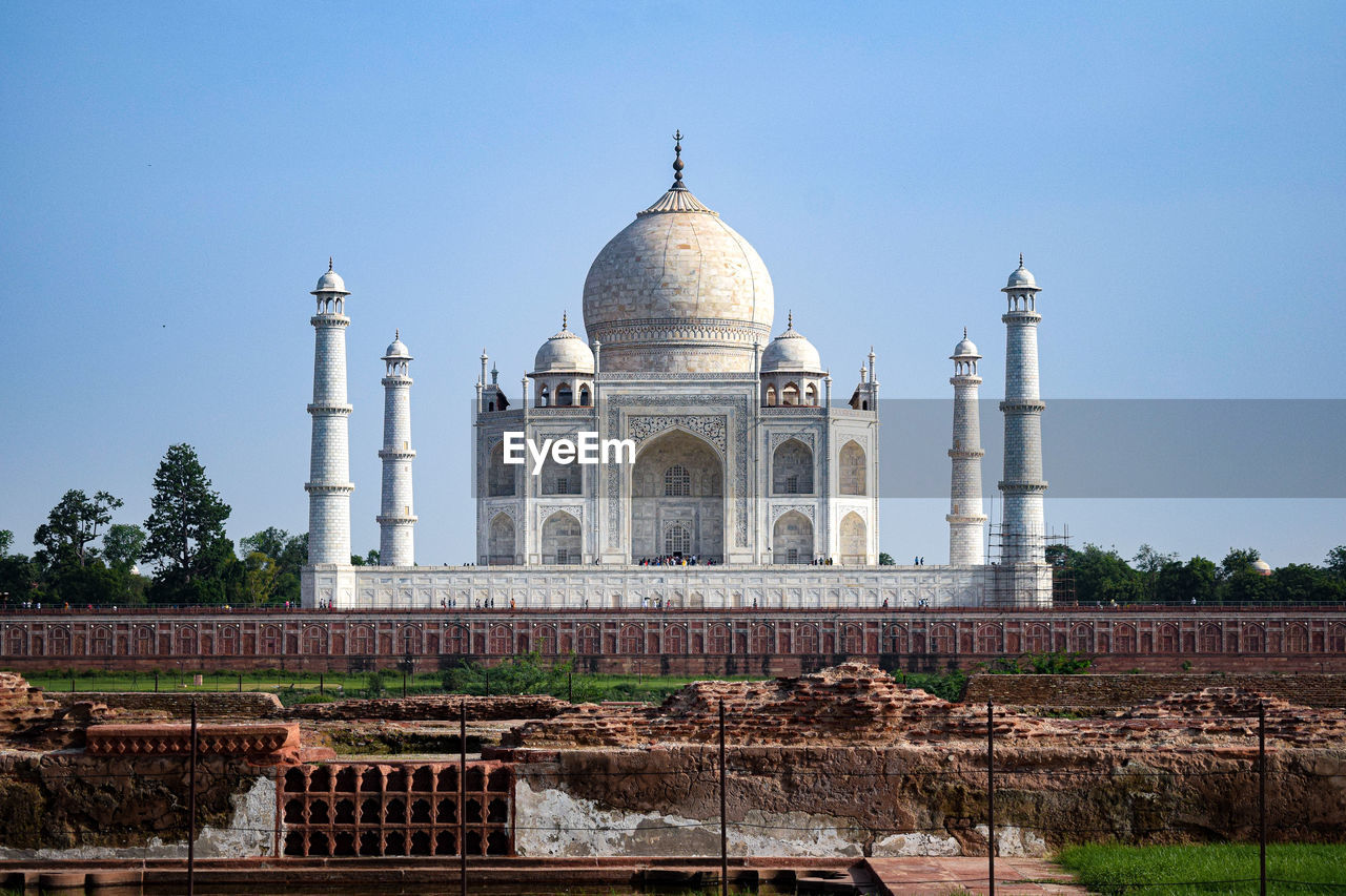 View of historical building against clear sky