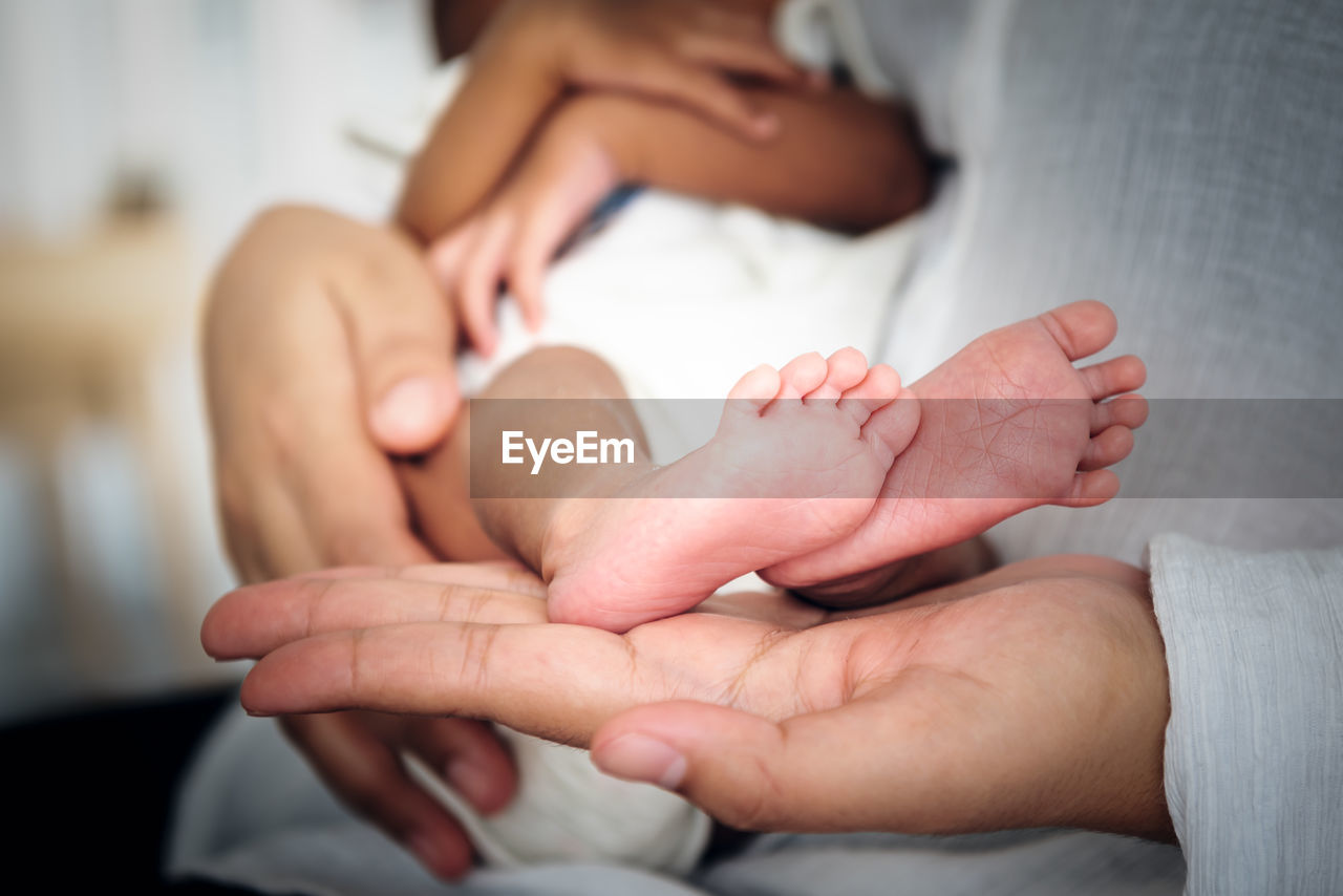 Close-up of baby hands