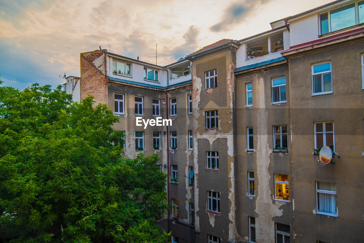 Old apartment building in the city of bratislava.