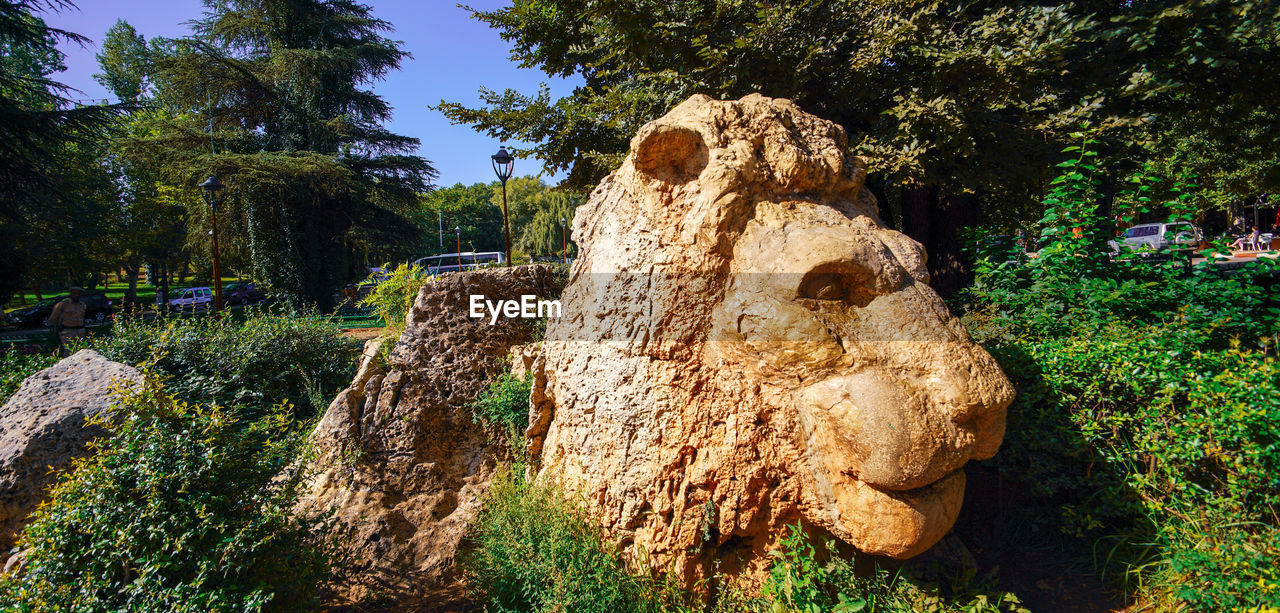 PANORAMIC SHOT OF ROCKS ON ROCK