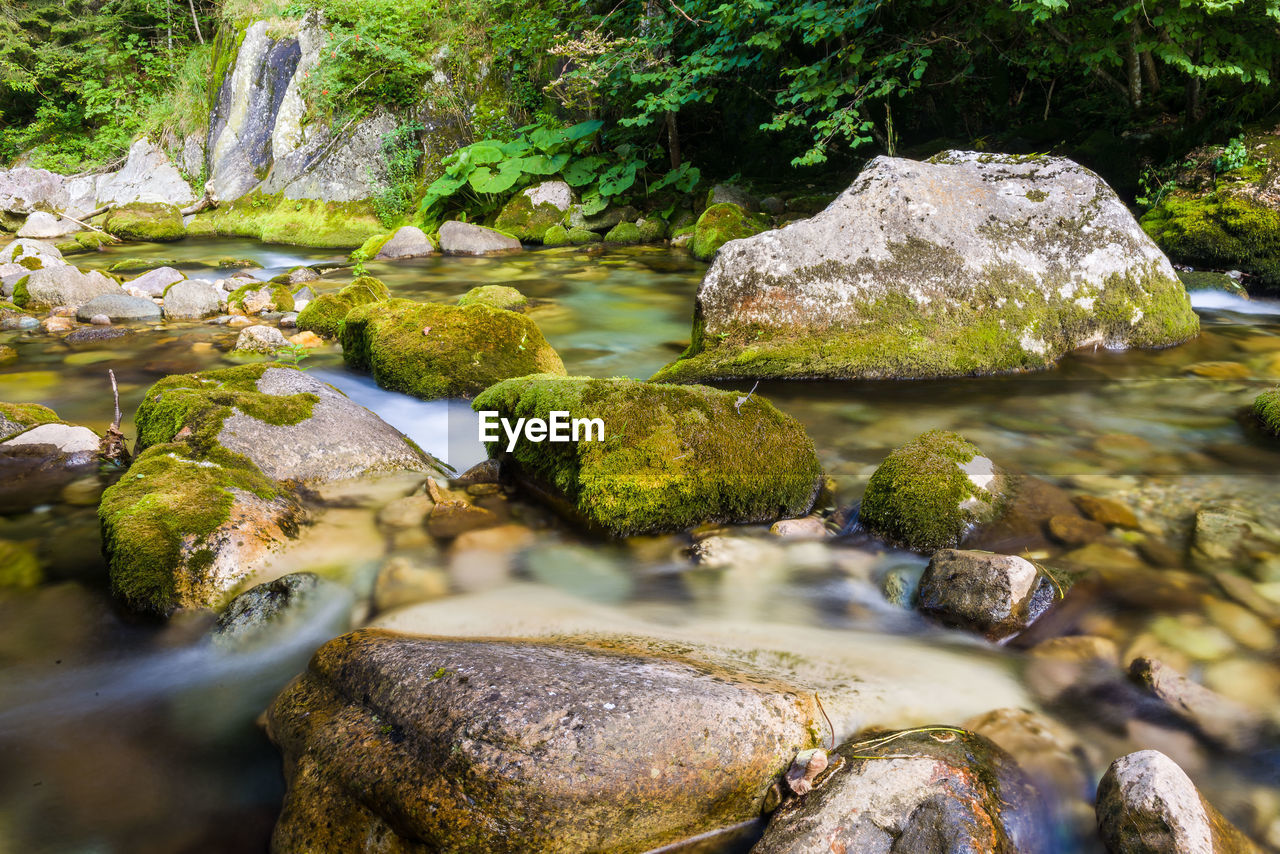 Stream flowing through rocks