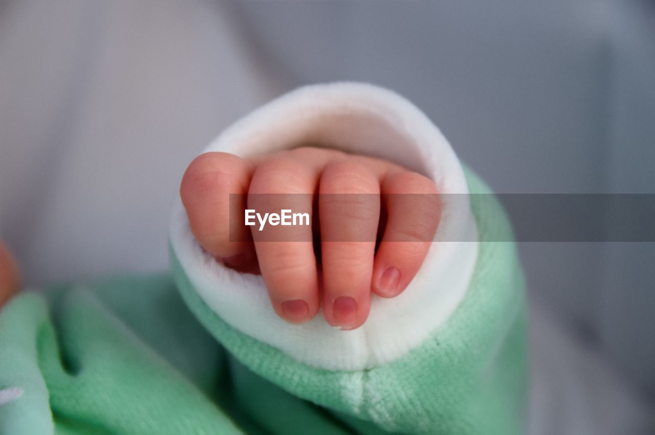 Close-up of toddler hand