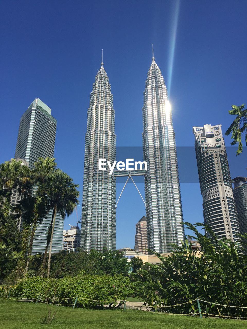 Low angle view of modern buildings against sky