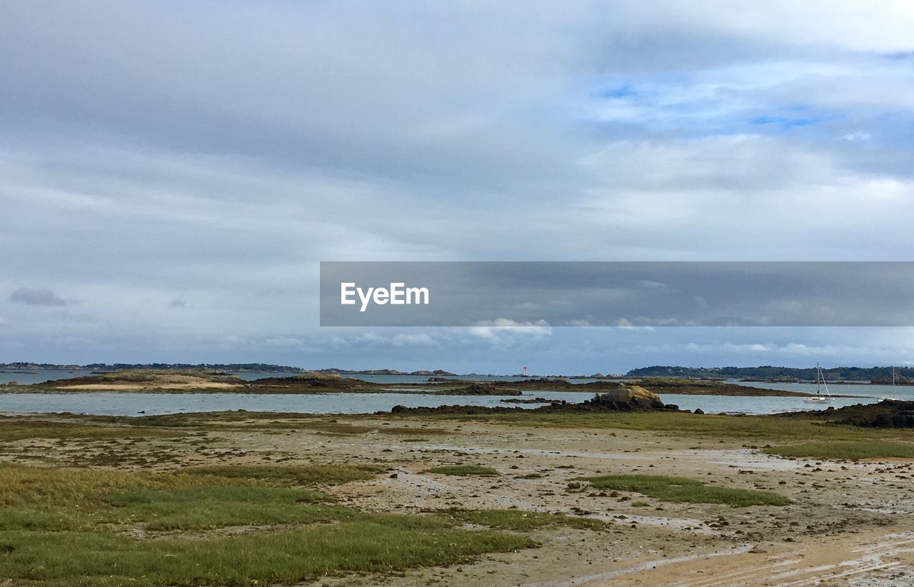 SCENIC VIEW OF SANDY BEACH AGAINST SKY