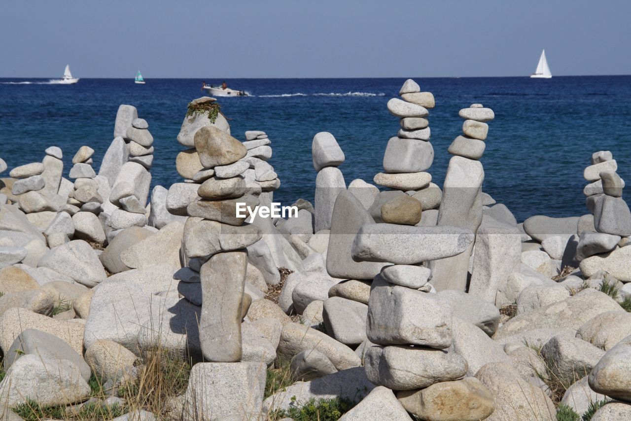 Stone stacks at coast