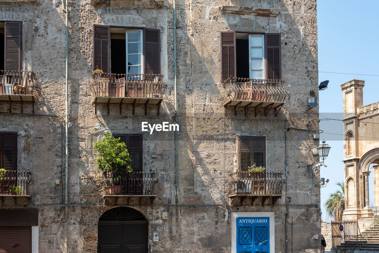 Low angle view of old building