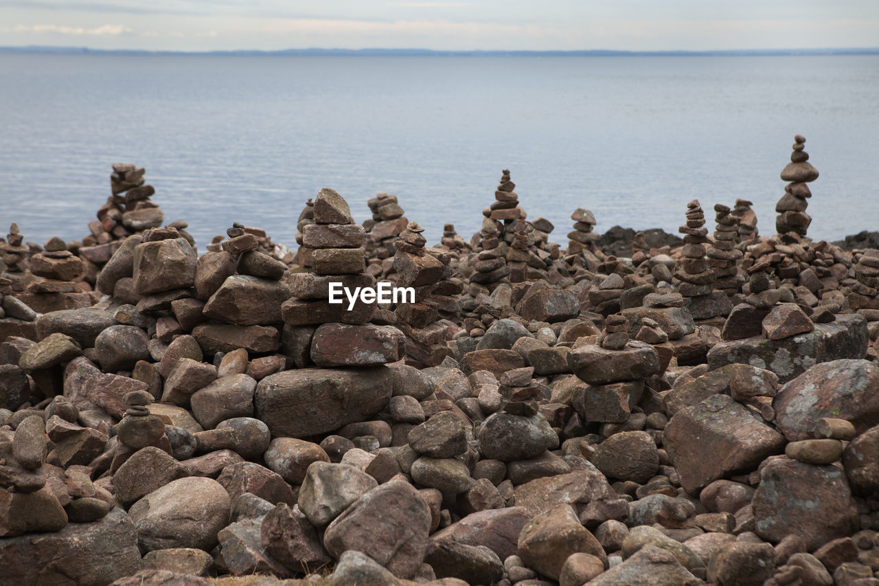 Stones on pebble beach, hovs hallar, sweden