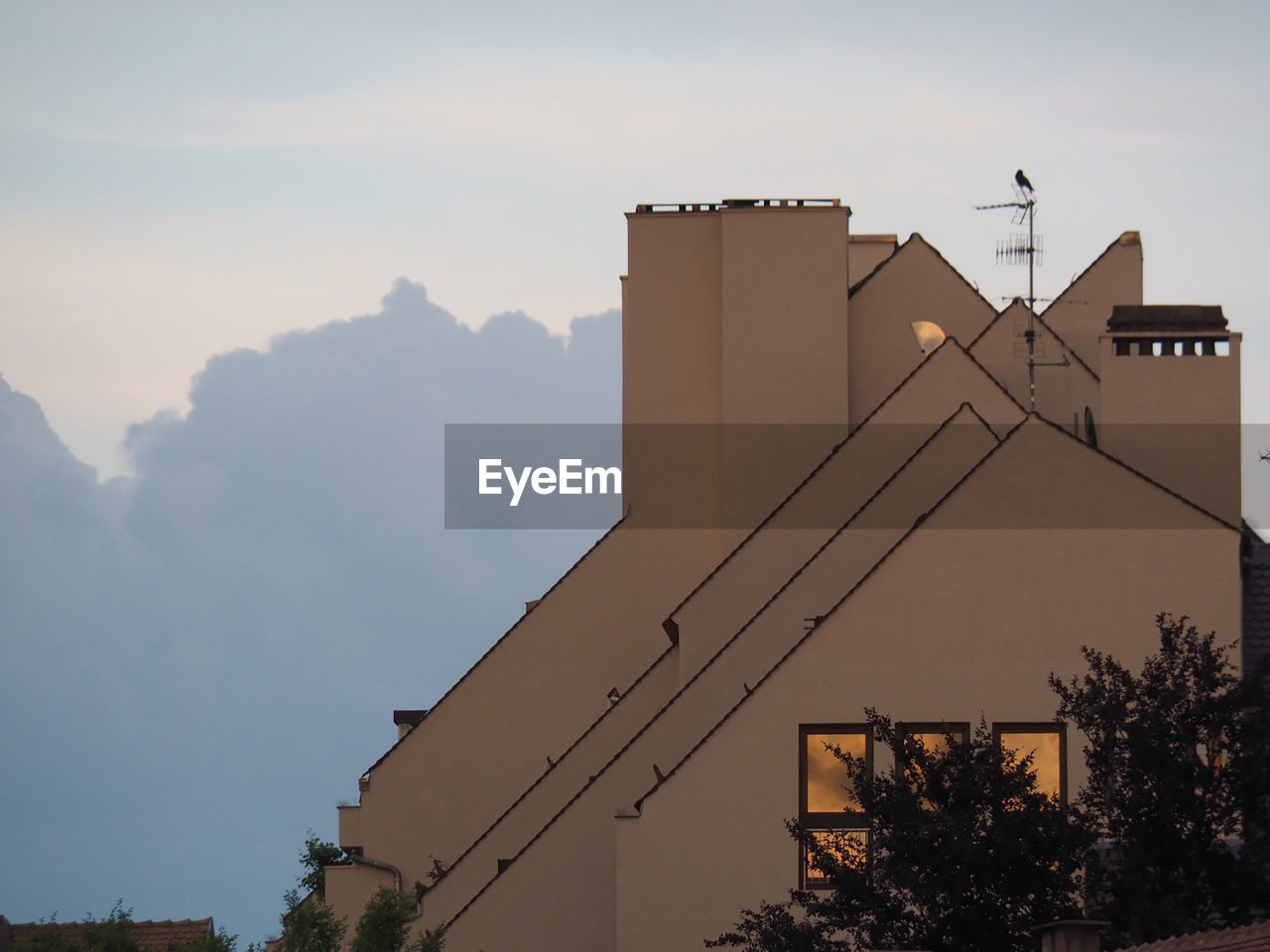 Low angle view of buildings against sky